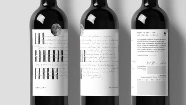 Etiqueta del vino tinto Las Sombras Largas ecológico de edición limitada
